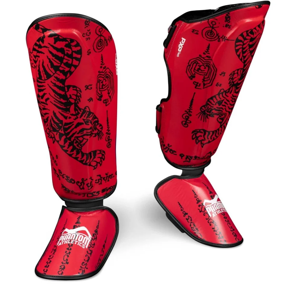 Захист гомілки та стопи Muay Thai Phantom PHSG2678-SM Red, S/M