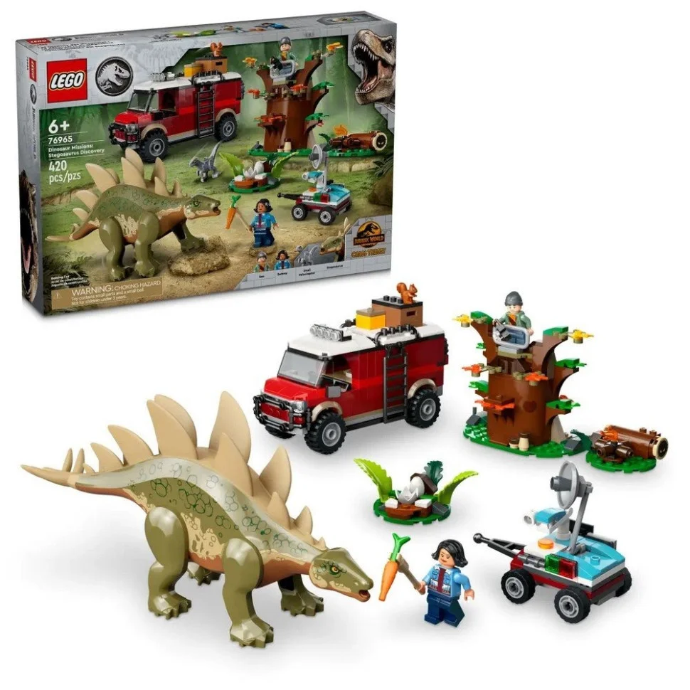 Конструктор «Миссии динозавров: Находка стегозавра» LEGO 76965, 420 деталей