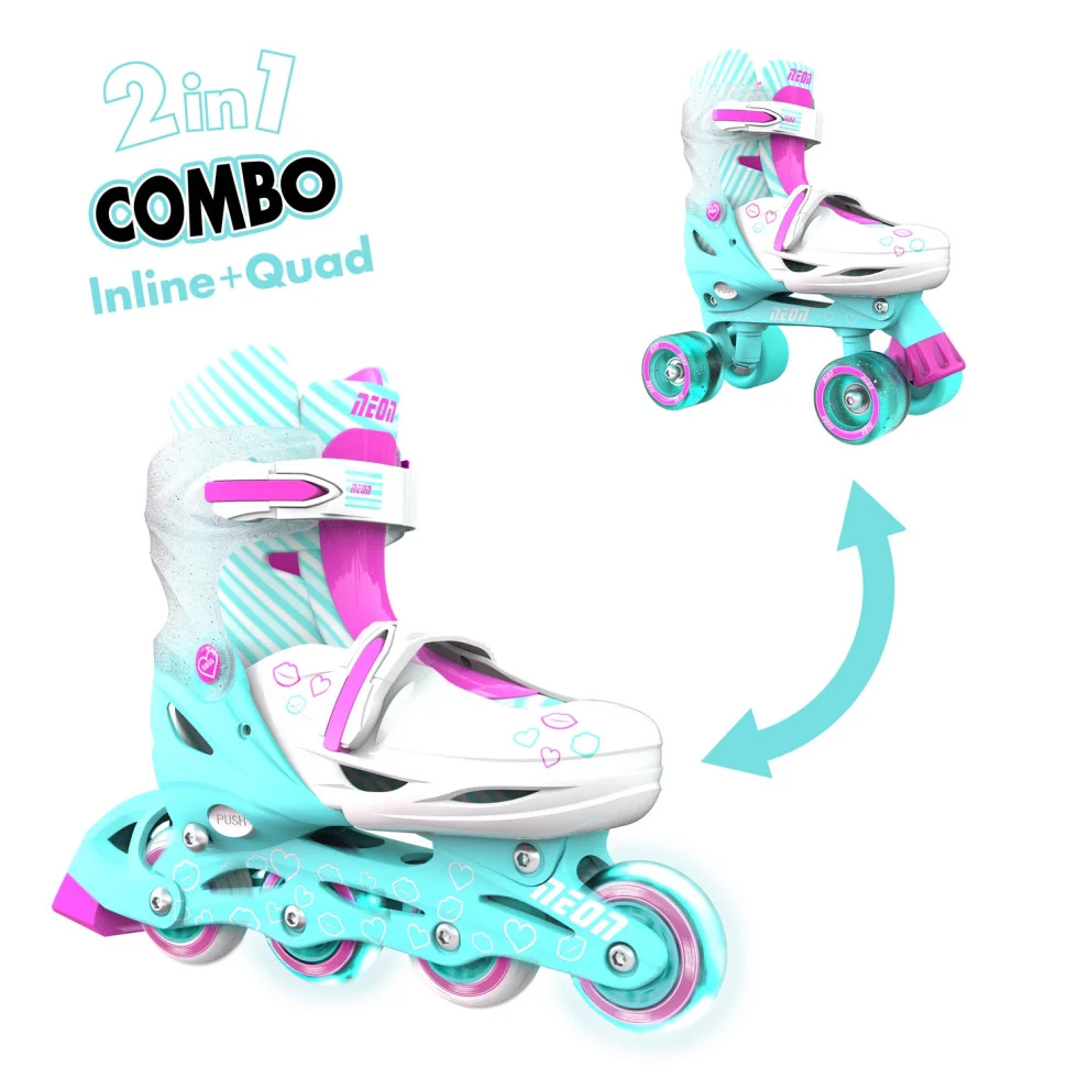 Ролики Neon COMBO SKATES Бірюзовий (Размер 30-33) NT09T4