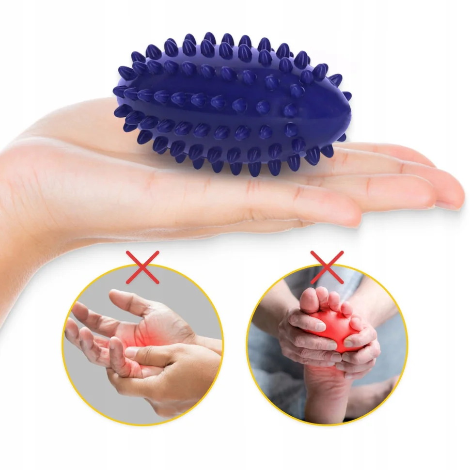 Мяч массажный Огурец Spike Bean 4FIZJO 4FJ0652 синий 11.5x5 см