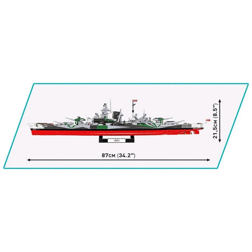 Конструктор бойовий корабель Лінкор Тірпіц COBI COBI-4839, 2880 деталей 1:300