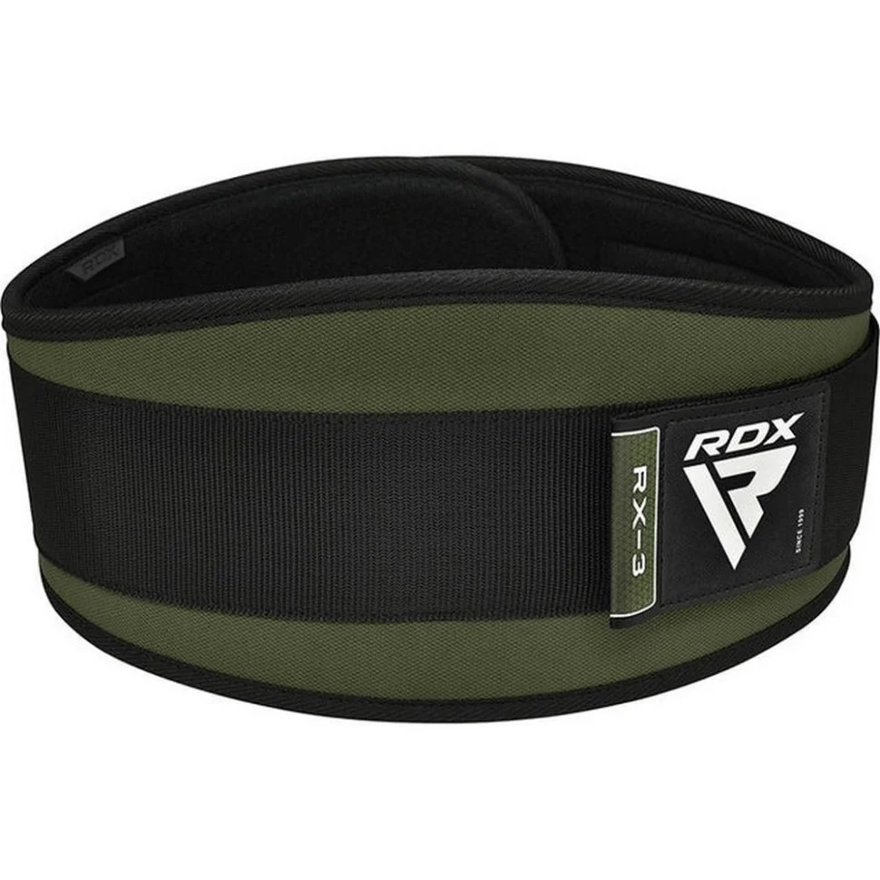 Пояс для важкої атлетики RX3 EVA Curve RDX Inc Limited WBE-RX3AG-S, неопреновий, Army Green, S