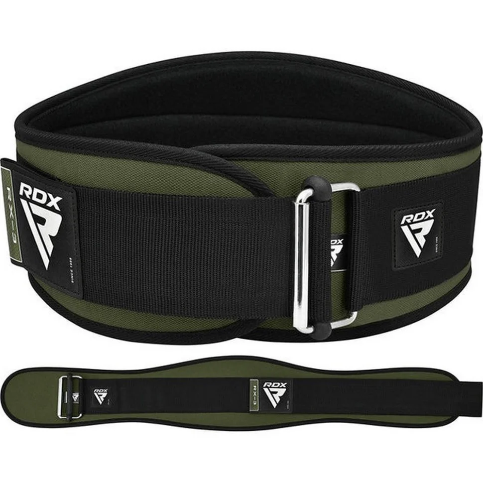 Пояс для важкої атлетики RX3 EVA Curve RDX Inc Limited WBE-RX3AG-S, неопреновий, Army Green, S