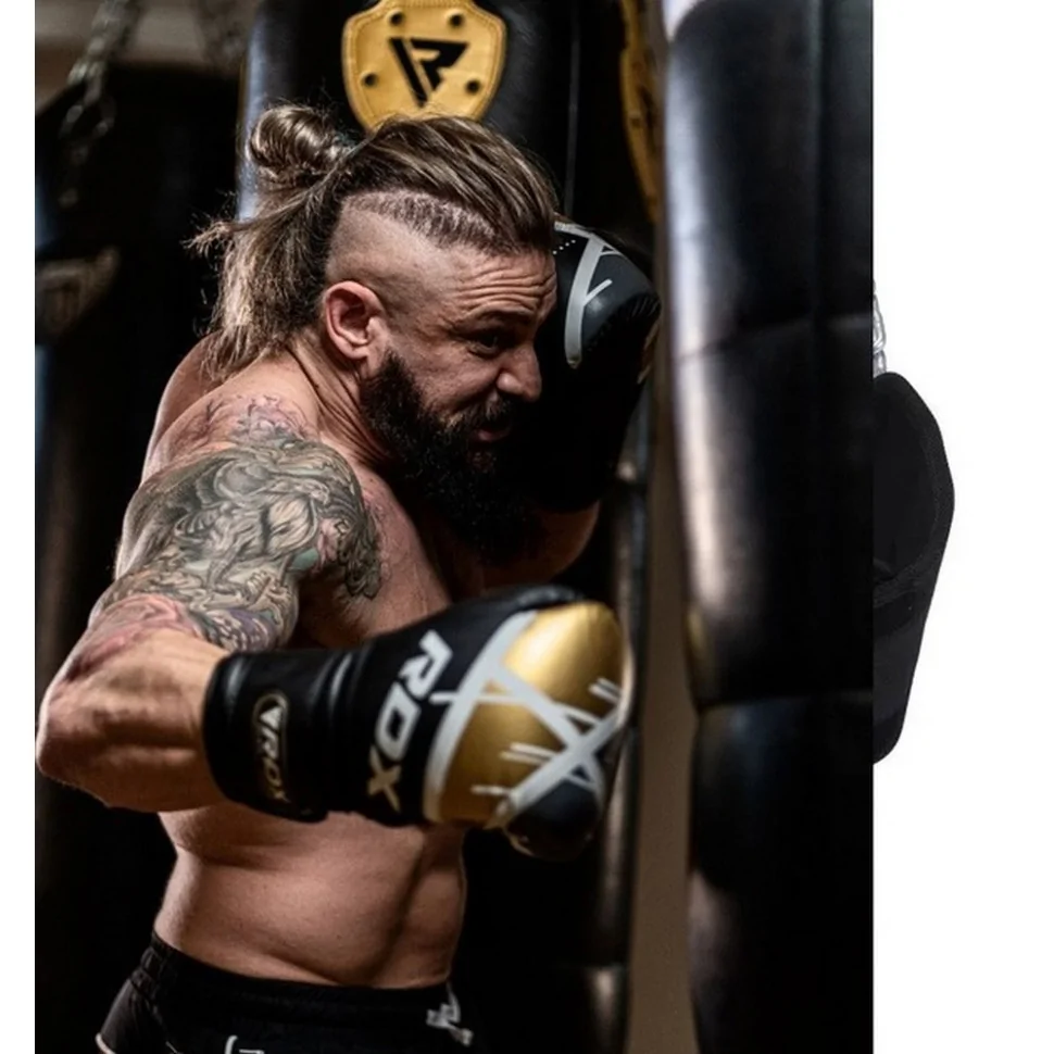 Боксерские перчатки F7 Ego RDX Inc Limited BGR-F7BGL-16oz, Black Golden 16 унций