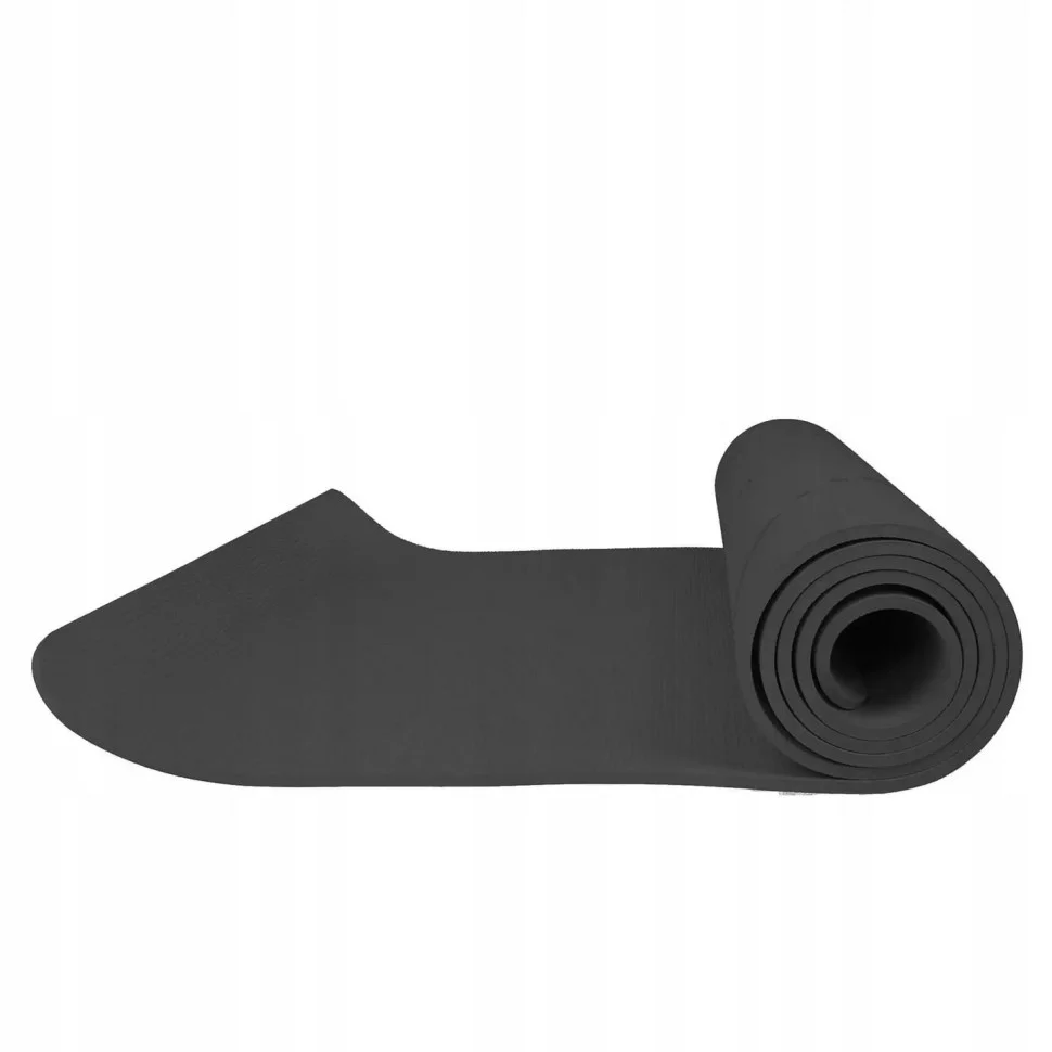 Килимок (мат) для йоги та фітнесу Springos YG0016 Black, TPE 6 мм