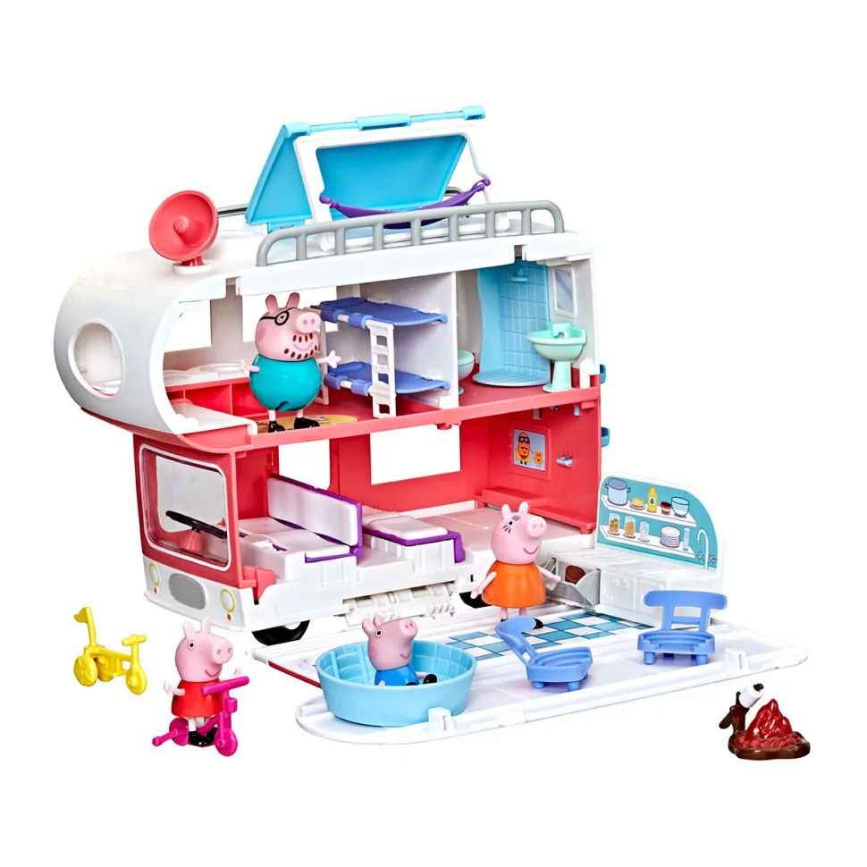 Игровой набор Семейный кемпер Пеппы Peppa Pig F2182, 4 фигурки, звук