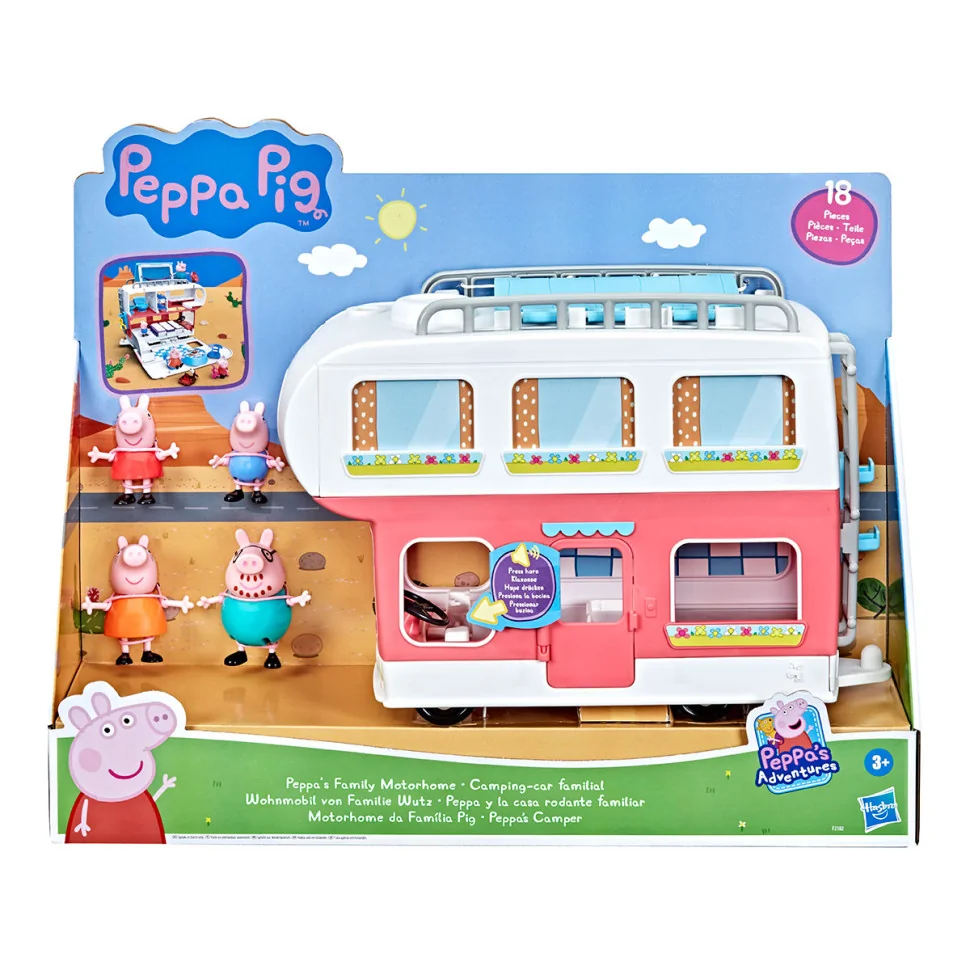 Игровой набор Семейный кемпер Пеппы Peppa Pig F2182, 4 фигурки, звук