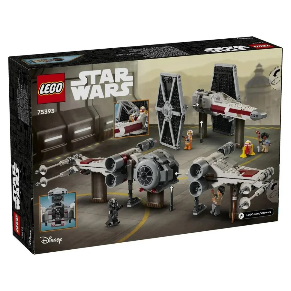 Конструктор LEGO Star Wars Збірний пакет Винищувач TIE та Корабель X-wing 75393, 1063 деталі 