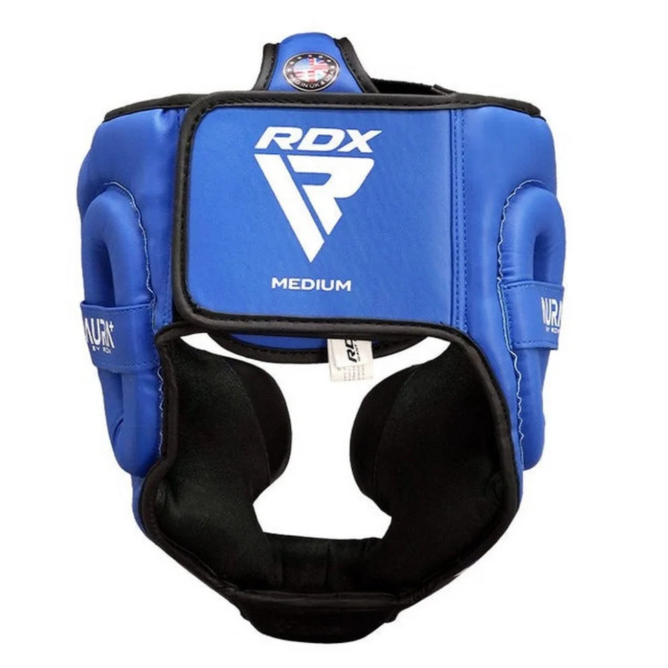 Боксерский шлем AURA PLUS T-17 RDX Inc Limited HGR-T17UB-M+ Blue/Black, M (капа в комплекте)