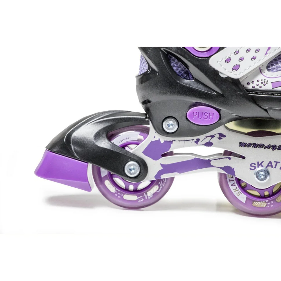 Детские раздвижные ролики Happy Bambi 3521526 Violet, размер 27-30