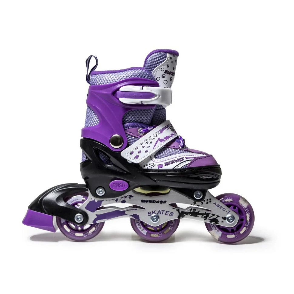 Детские раздвижные ролики Happy Bambi 3521526 Violet, размер 27-30