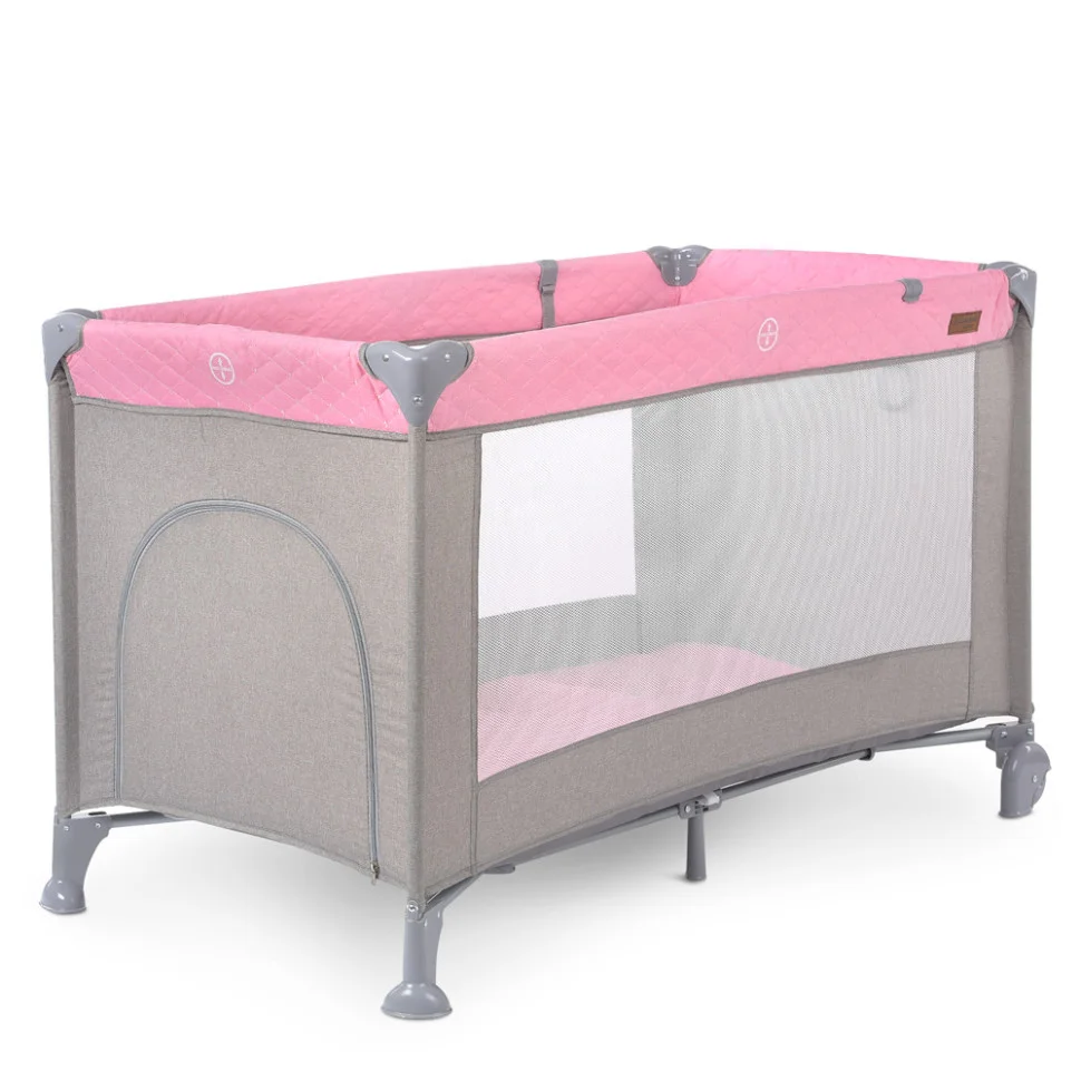 Дитячий манеж El Camino ME 1096 Pink Gray