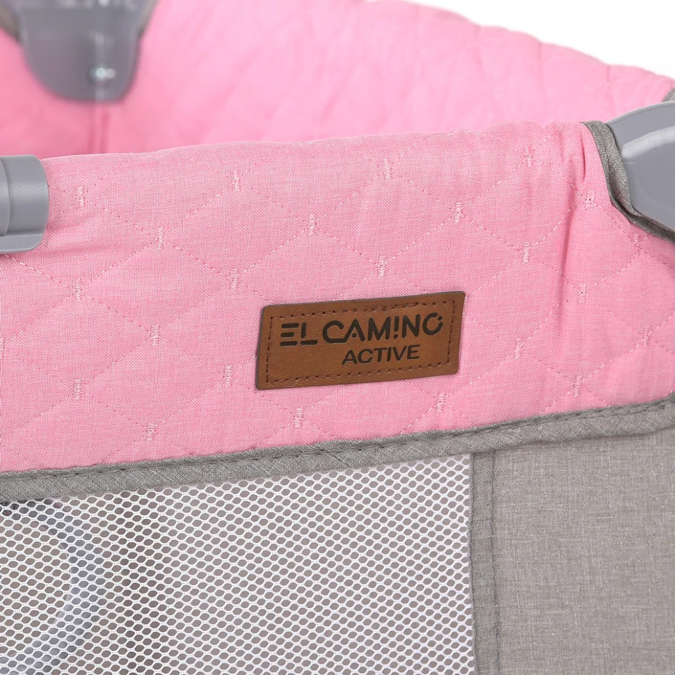 Дитячий манеж El Camino ME 1096 Pink Gray