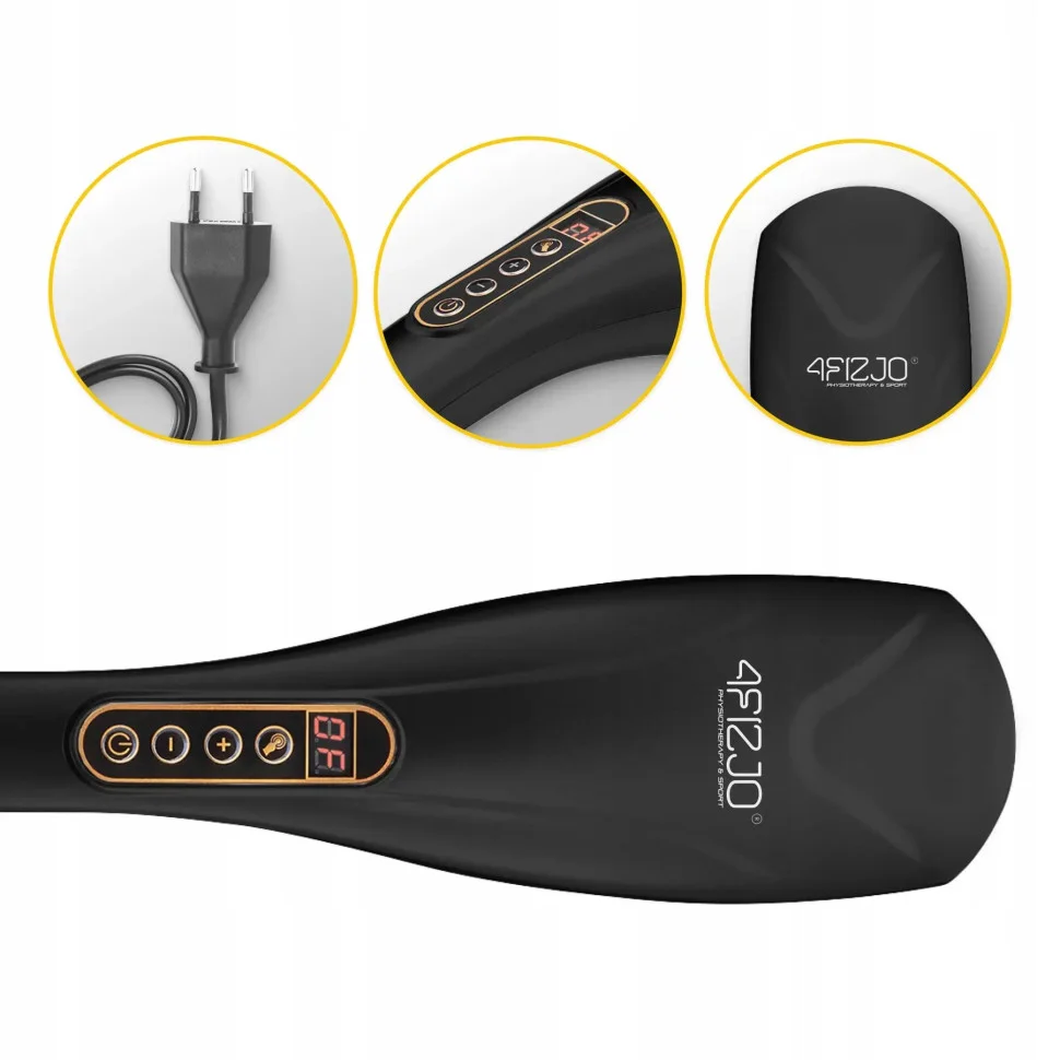 Ручной антицеллюлитный массажер для тела Long Stick 4FIZJO 4FJ0556 Black 7 в 1