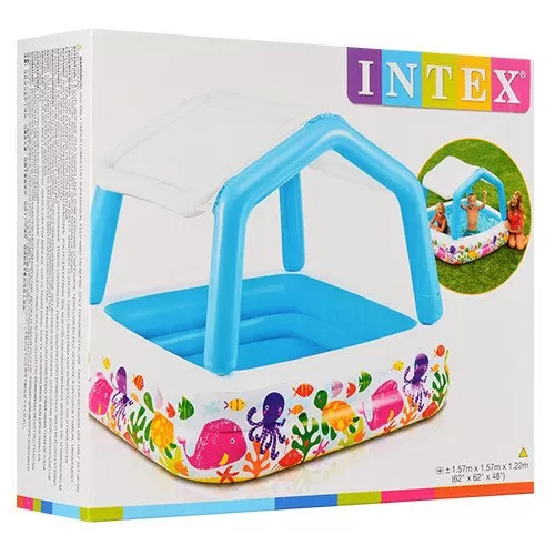 Дитячий надувний басейн Intex 57470 з дахом