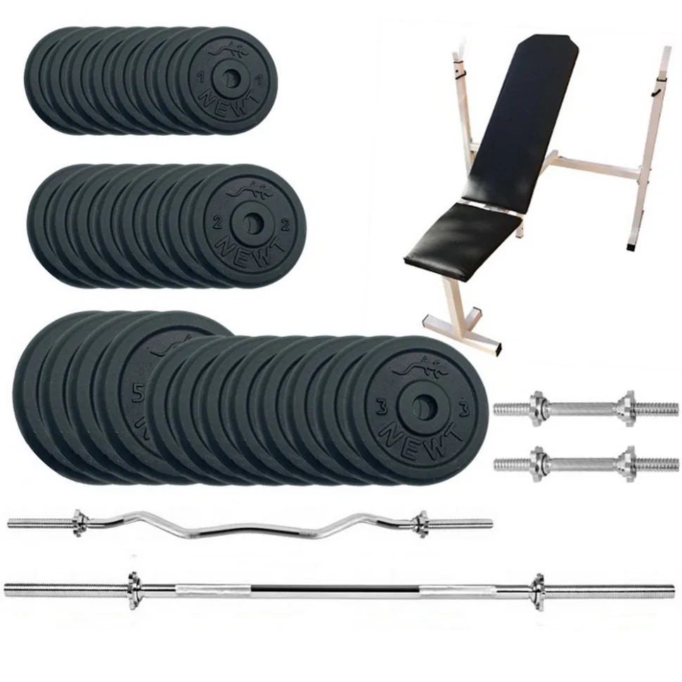 Лава для жиму з набором штанг та гантелей Gym Set-SKHW Home Newt NE-M-SKHW-SET-79, 84 кг