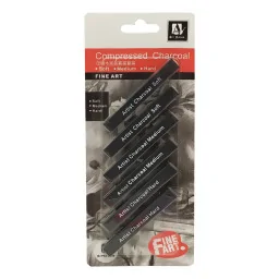 Восковые карандаши "Artist Charcoal Soft" Art Nationi CPC0810 черные 