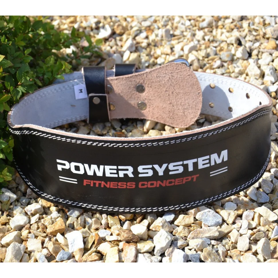 Пояс для важкої атлетики Power System PS-3100_L_Black, шкіряний, Black, L