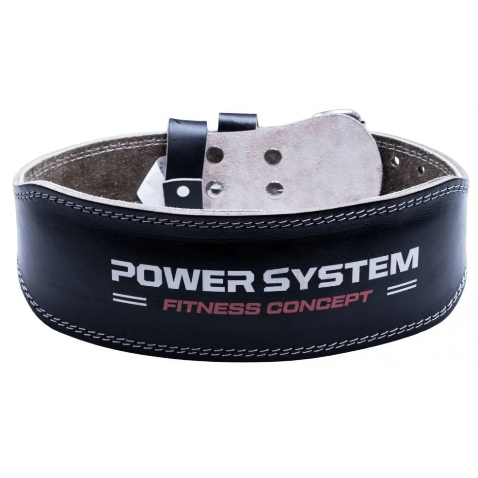 Пояс для важкої атлетики Power System PS-3100_L_Black, шкіряний, Black, L