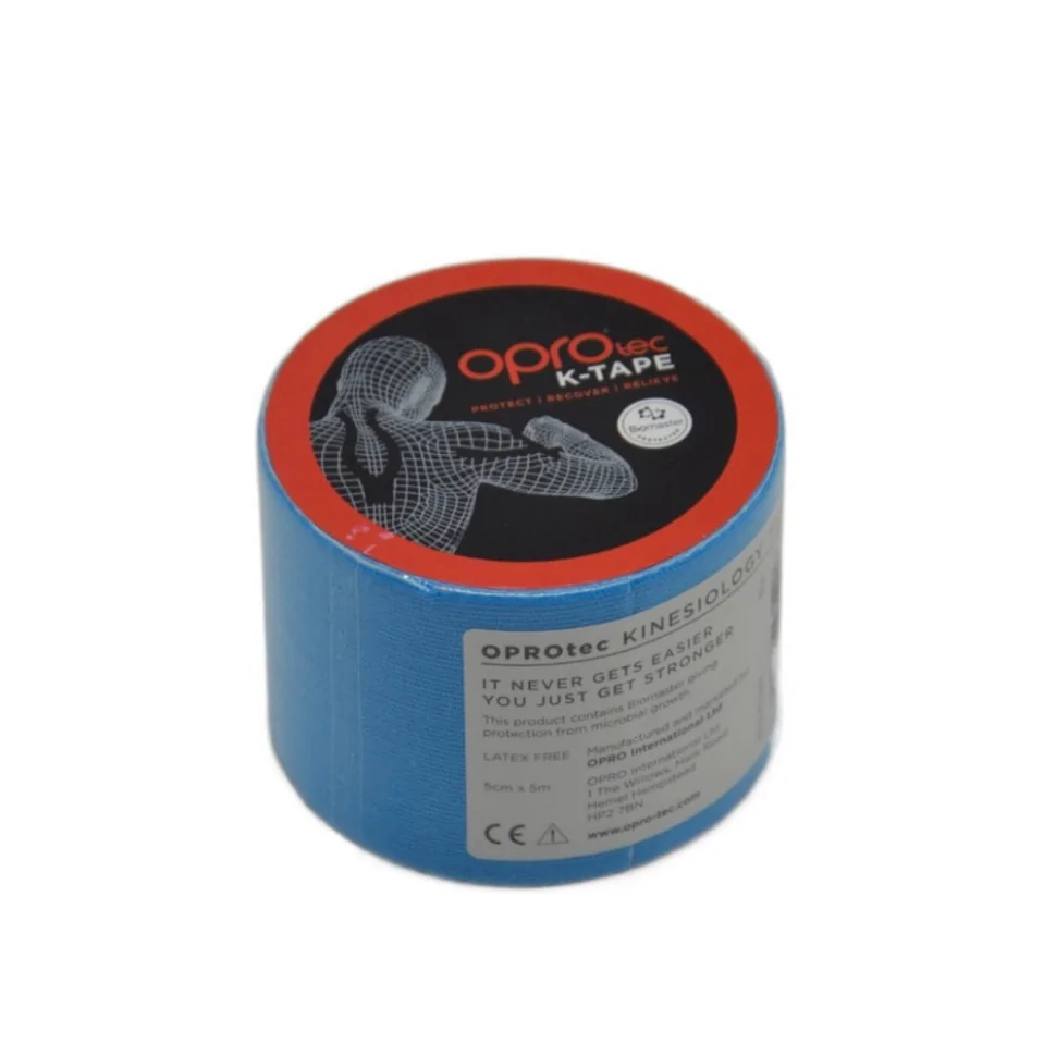 Кінезіологічний тейп Kinesiology Tape OPROtec TEC57542 синій 5 cм 5 м