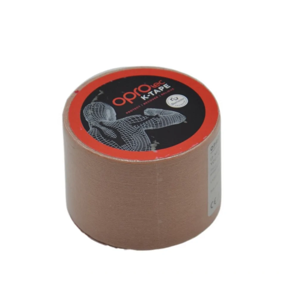 Кинезиологический тейп Kinesiology Tape OPROtec TEC57544 бежевый 5 см 5 м