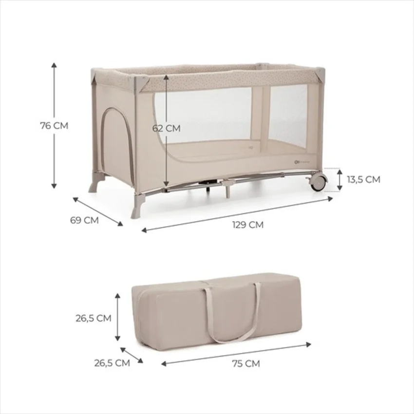 Дитяче ліжко-манеж Joy 2 Kinderkraft KLJOY02BEG00000 бежевий