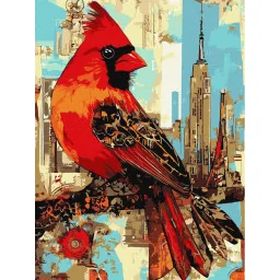 Картина по номерам "Городская птичка" ©art_selena_ua Идейка KHO6732, 30х40 см