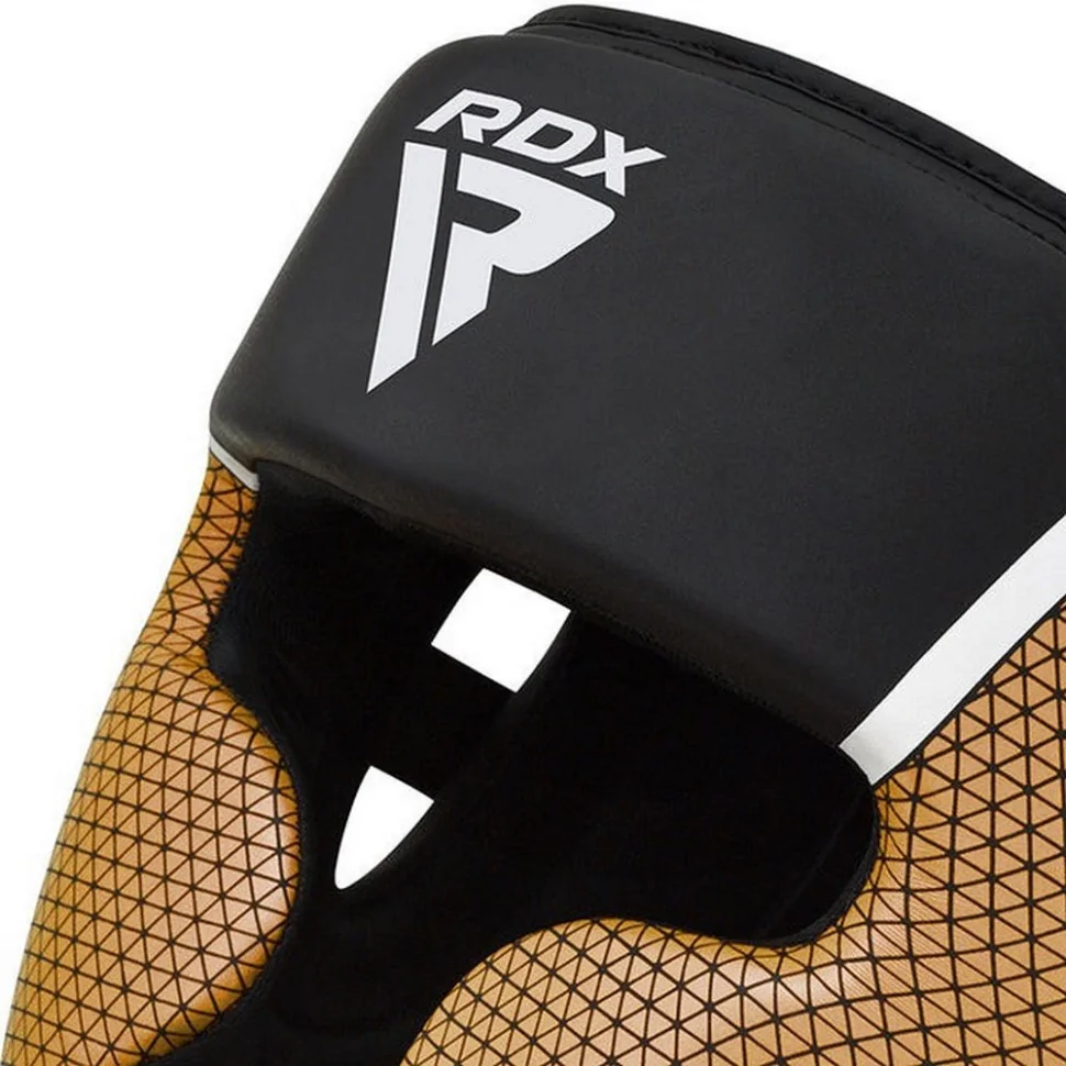 Боксерський шолом AURA PLUS T-17 RDX Inc Limited HGR-T17BGL-L+ Black Golden, L (капа у комплекті)
