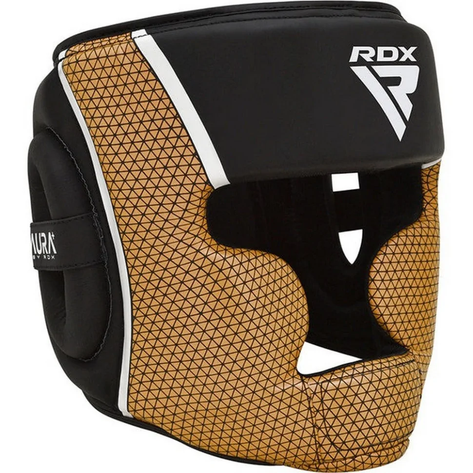 Боксерський шолом AURA PLUS T-17 RDX Inc Limited HGR-T17BGL-L+ Black Golden, L (капа у комплекті)