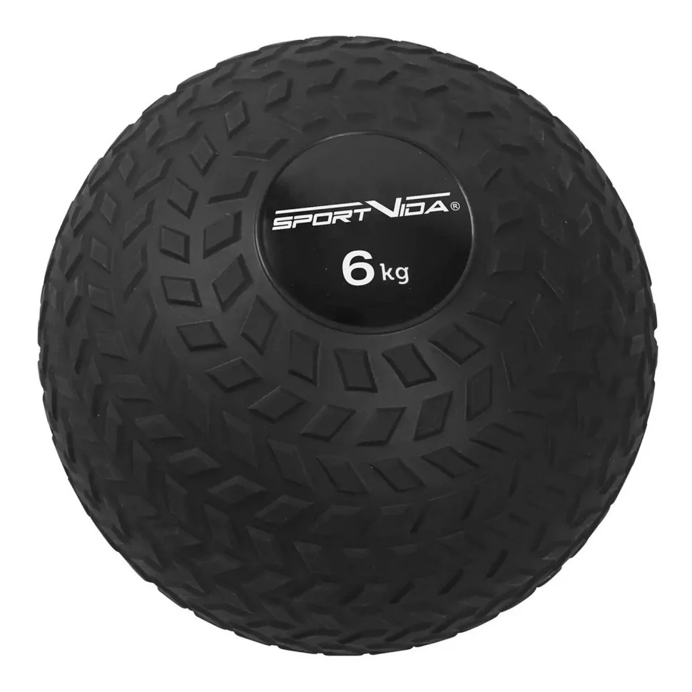 Слэмбол (медицинский мяч) для кроссфита Slam Ball SportVida SV-HK0348, 6 кг, Black