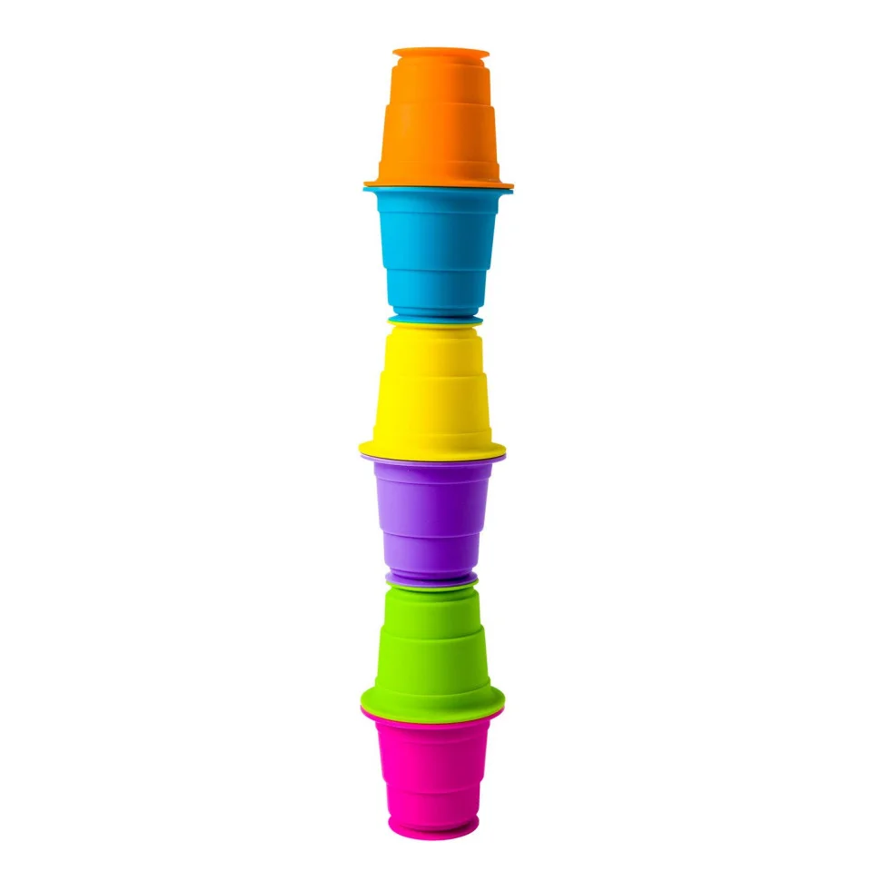 Іграшка тактильна М'які чашки Fat Brain Toys F183ML Suction Kupz 6 штук