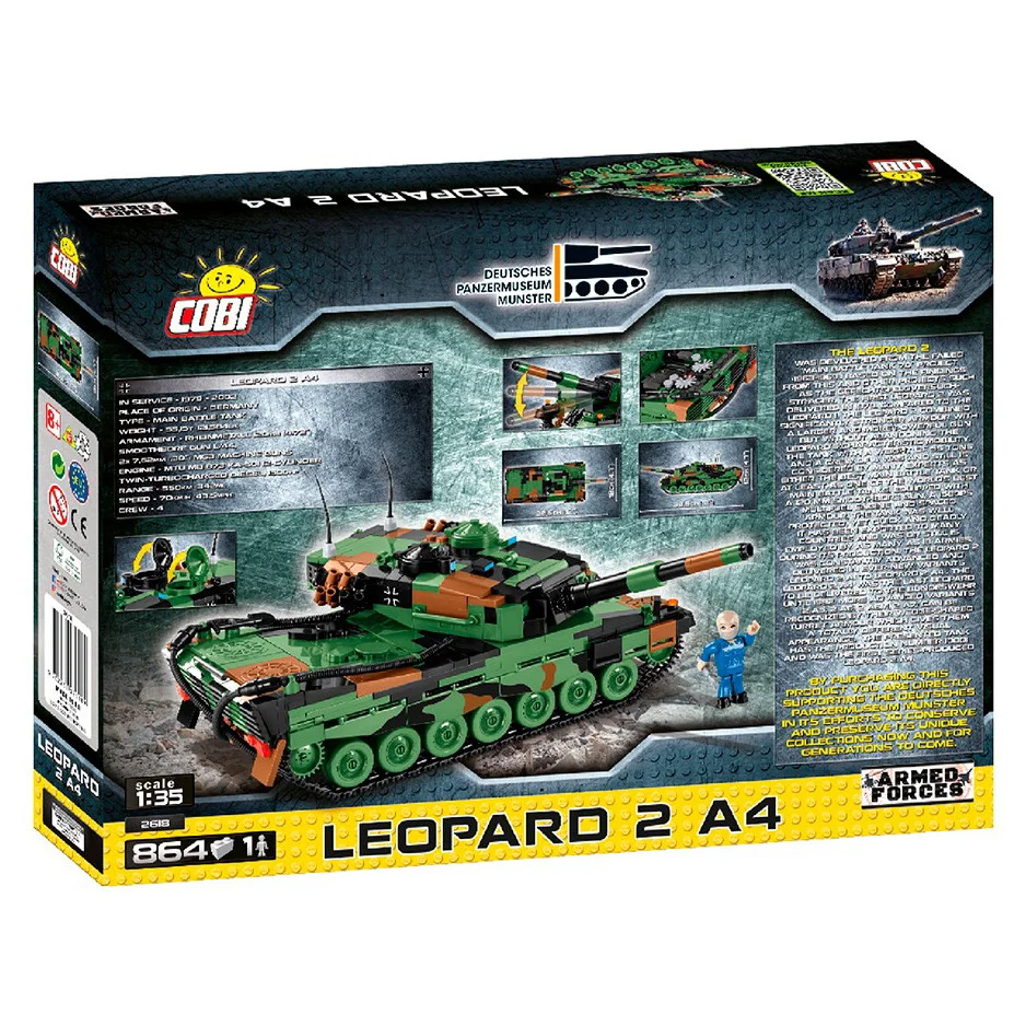 Конструктор Танк Леопард 2 COBI COBI-2618, 864 детали