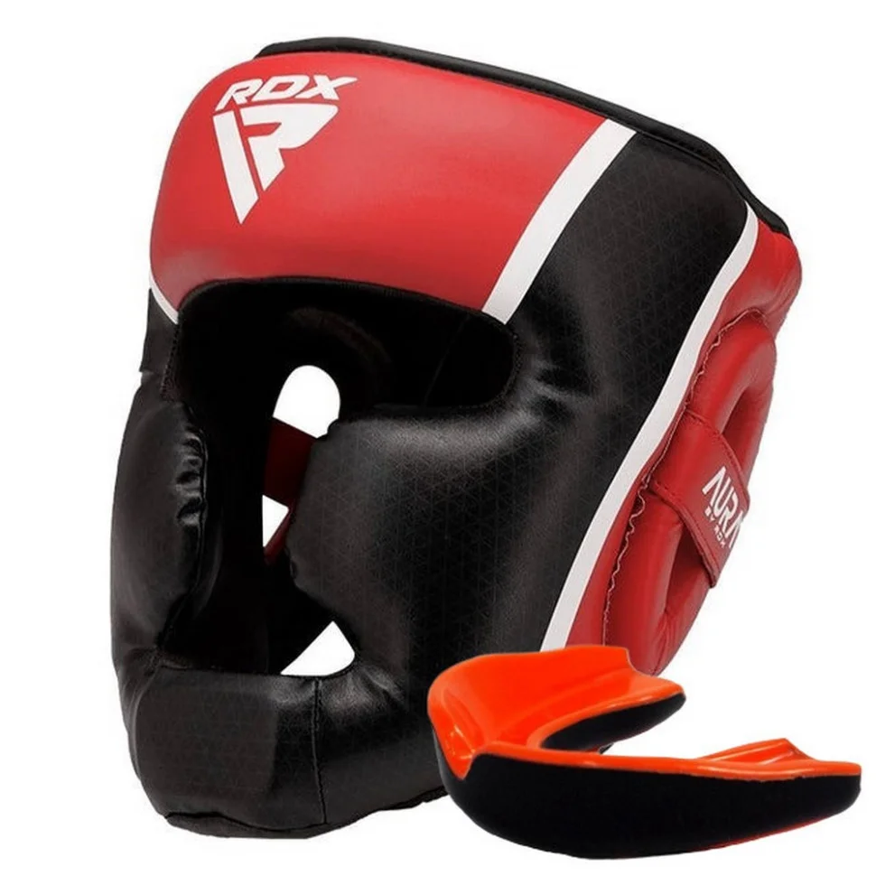 Боксерський шолом AURA PLUS T-17 RDX Inc Limited HGR-T17RB-M+ Red/Black, M (капа у комплекті)