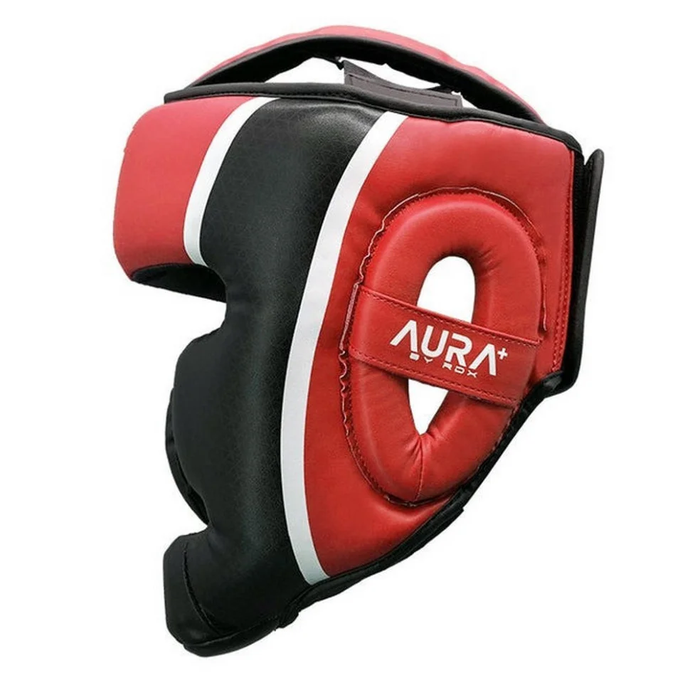 Боксерський шолом AURA PLUS T-17 RDX Inc Limited HGR-T17RB-M+ Red/Black, M (капа у комплекті)