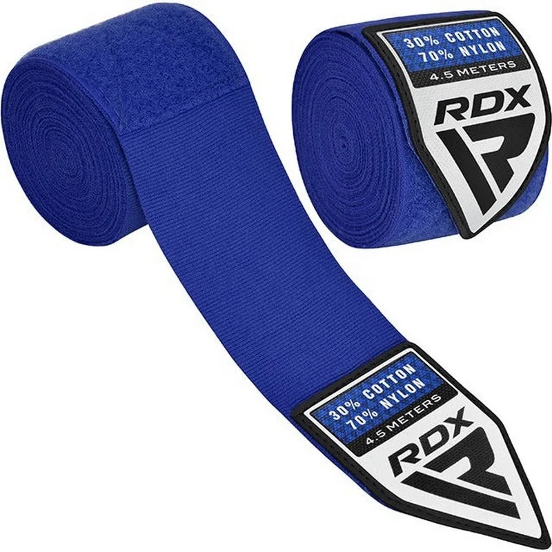 Бинти для боксу WX Professional Boxing Hand Wraps RDX Inc Limited HWX-RU+ Blue 4,5 м