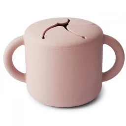 Силіконовий кухоль для снеків Papillon Mushie 000327 Blush, пудра