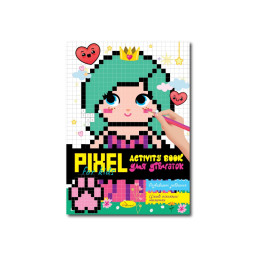 Дитяча розмальовка "PIXEL Activity Book для дівчаток" Апельсин РМ-84-01