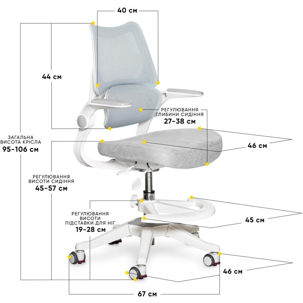 Дитяче крісло Fantasy Air DB Mealux Y-608 DB, Grey 100 кг
