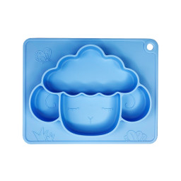 Силиконовая тарелка-коврик "Баранчик" Mega Zayka MGZ-0125(Blue) 18х23 см