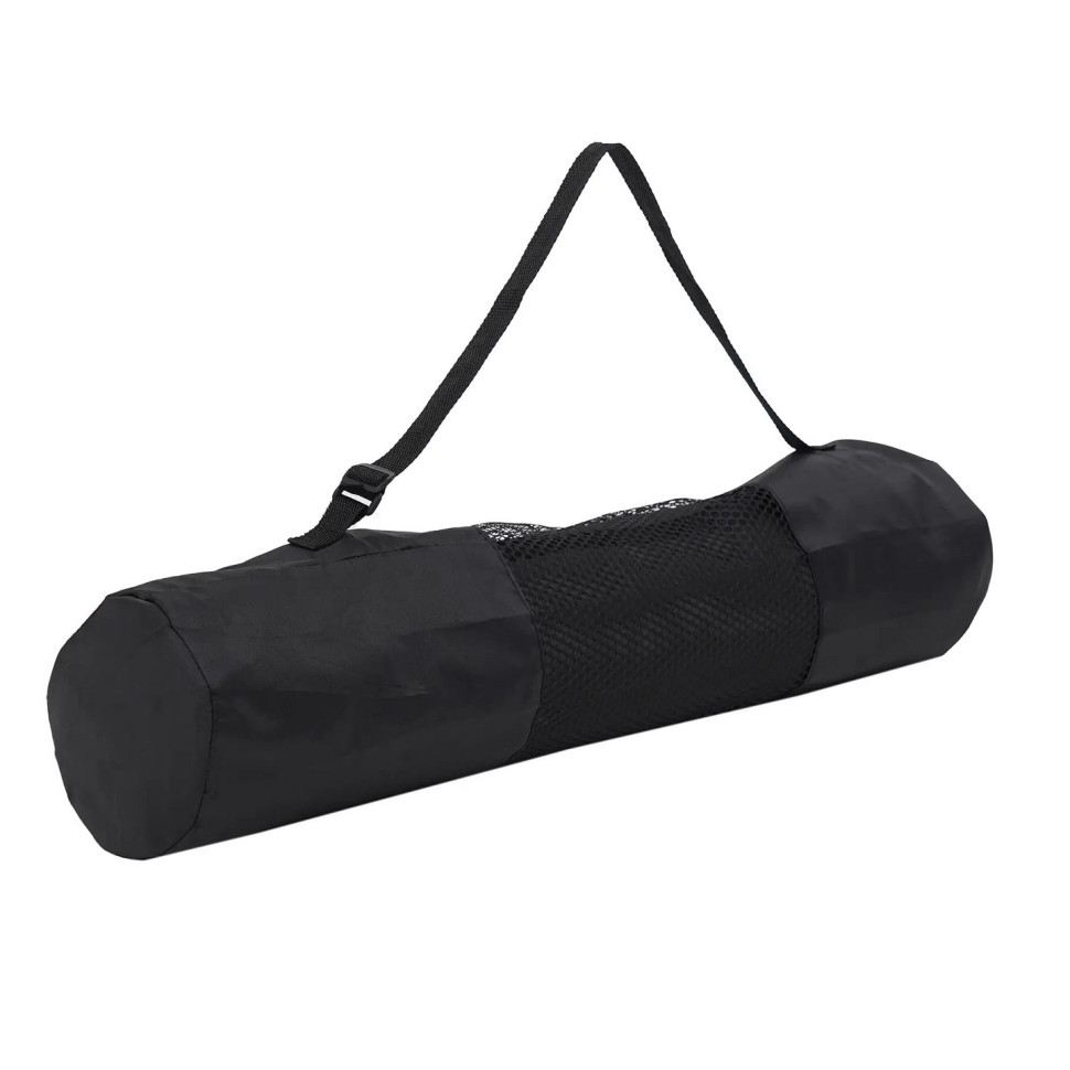 Килимок (мат) спортивний для йоги та фітнесу SportVida SV-EZ0057 TPE 183 x 61 x 0.6 см, Black/Grey
