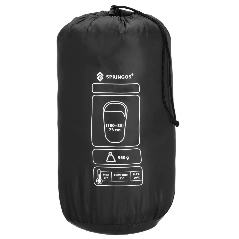 Спальный мешок (спальник) 2 в 1 Springos CS0044 Black/Blue
