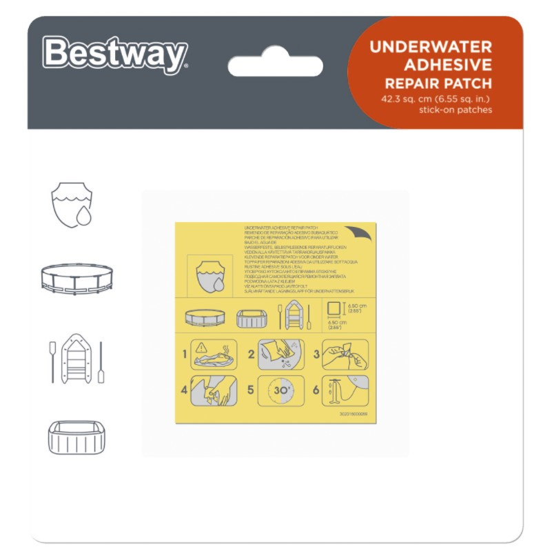 Ремкомплект BestWay 62091 Заплатка Клей + плівка