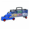 Дитячі гаражі для машин Трейлер AG105 39 см., Машинки 6 шт. інерційні, 7 см., контейнер-гараж
