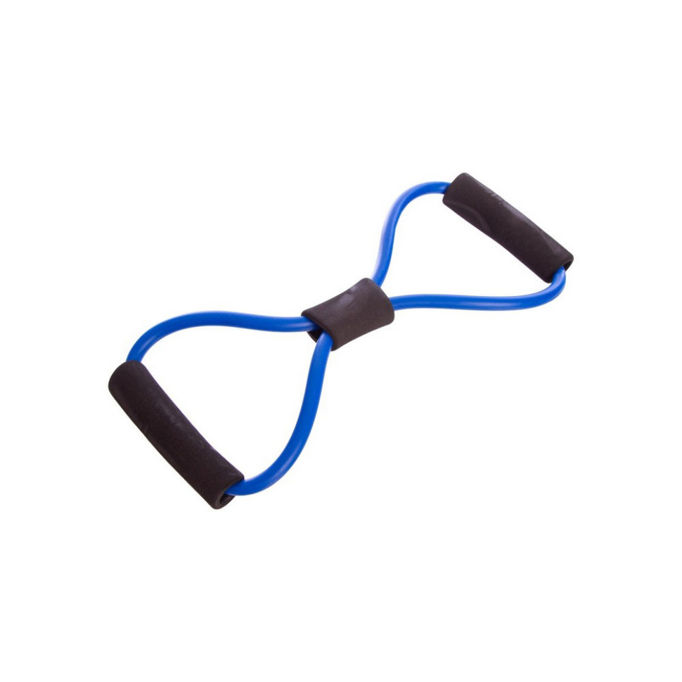 Эспандер восьмерка EasyFit EF-3947-BL, синий, трубчатый