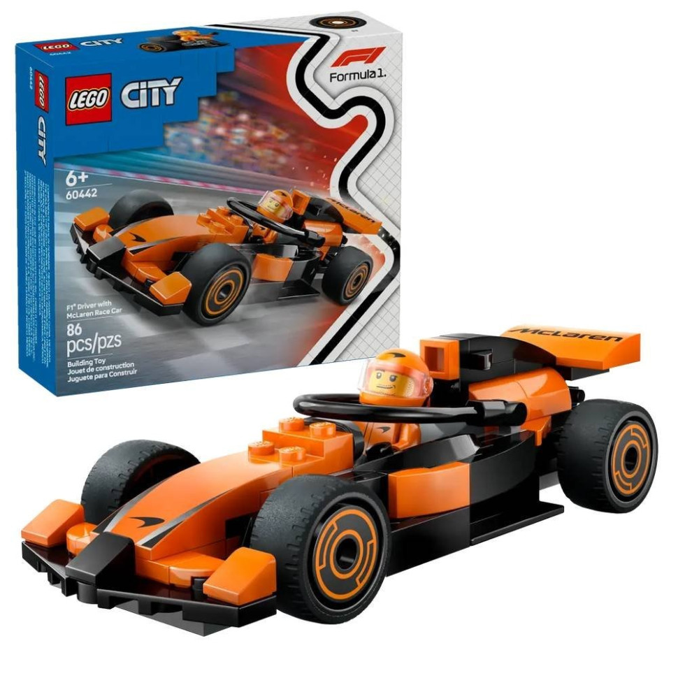 Конструктор Пілот F1® з автомобілем для перегонів LEGO 60442, 86 деталей
