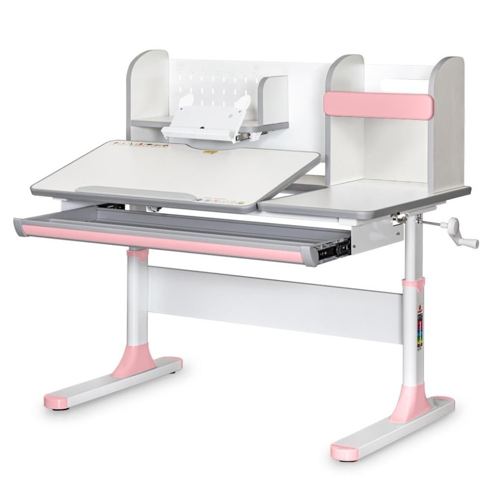 Дитяча парта Vancouver Multicolor PN Mealux BD-620 W/G MC + PN з полицею
