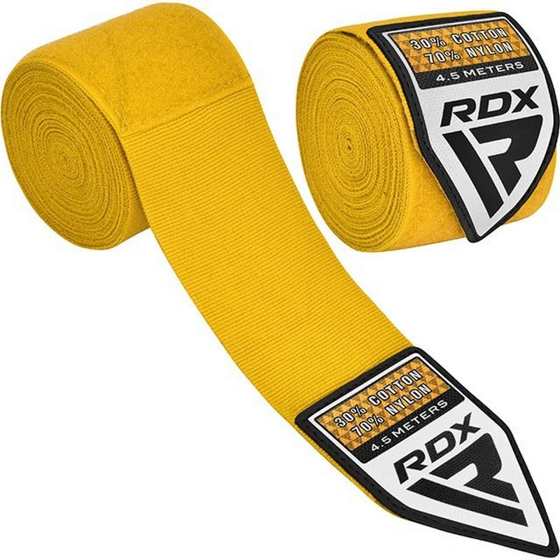 Бинти для боксу WX Professional Boxing Hand Wraps RDX Inc Limited HWX-RY+ Yellow 4,5 м