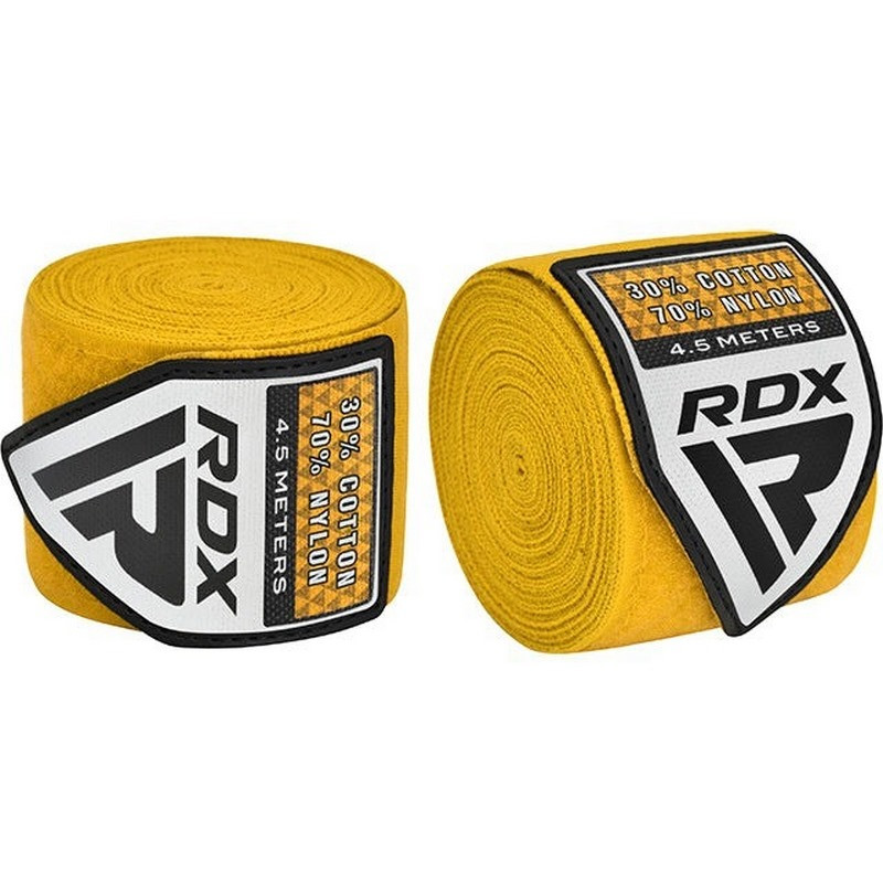Бинти для боксу WX Professional Boxing Hand Wraps RDX Inc Limited HWX-RY+ Yellow 4,5 м