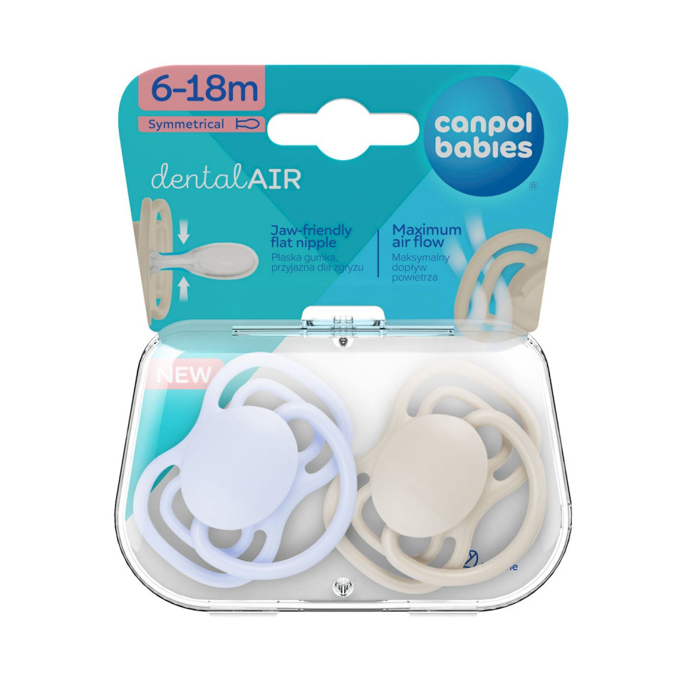Пустушка силіконова симетрична Dental Air Canpol babies 23/226_blu 6-18 місяців