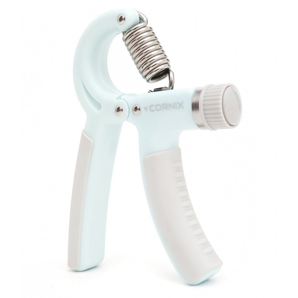 Эспандер кистевой с регулируемой нагрузкой Cornix XR-0146, 5-60 кг, Sky Blue/Grey